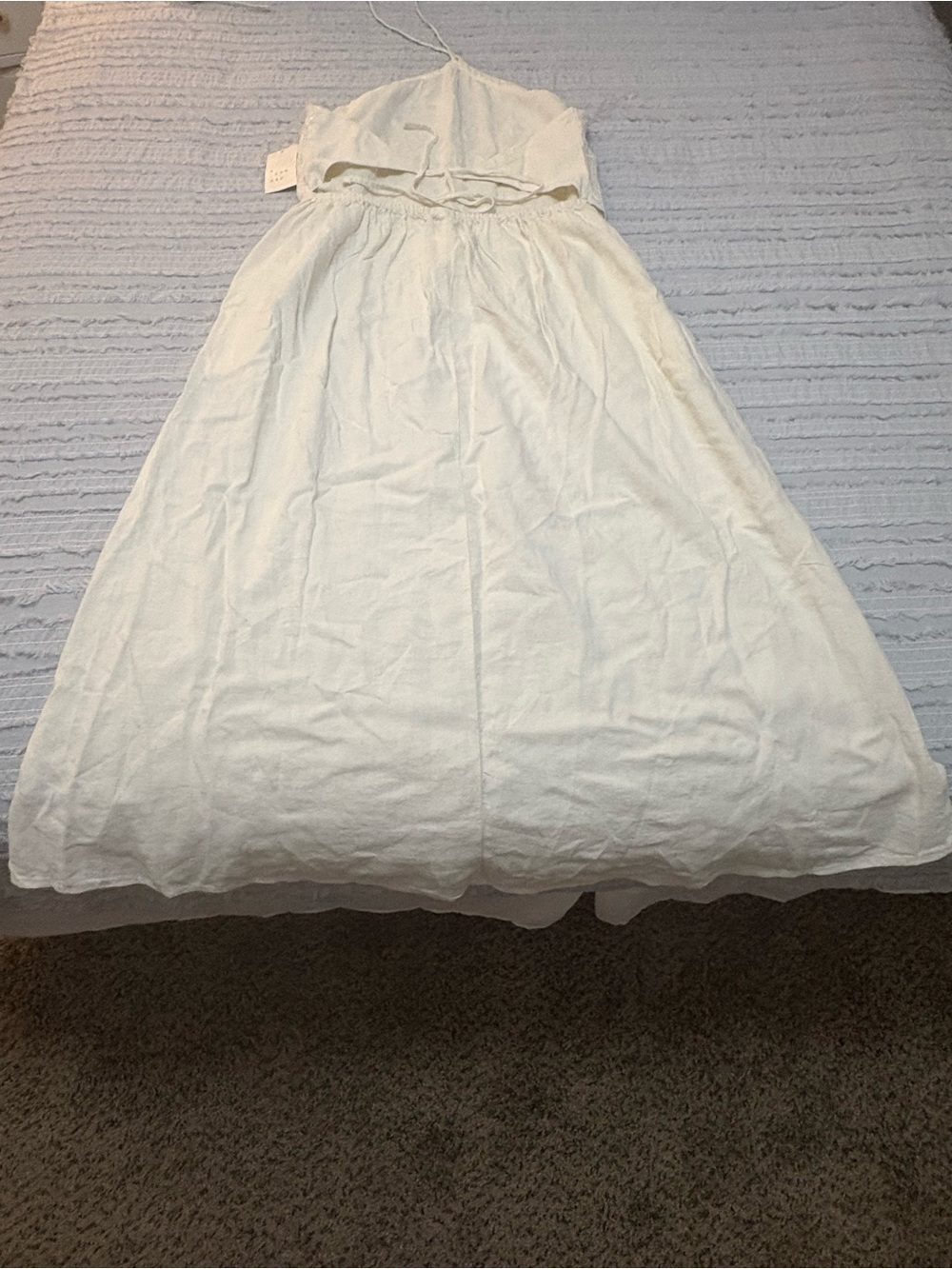 a new day Ivory Crocheted Halter Midi Dress - measurements in photos - Picture 10 of 12